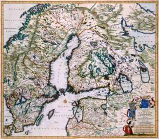 1688 Kingdom Sweden Finland Lapland de Wit Cartouche 36  