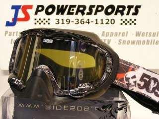 NEW 509 SINISTER GOGGLES SNOWMOBILE SNOCROSS EYEWEAR BLACK BANDANA 