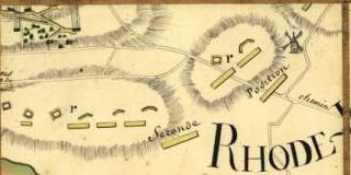 1778 map of Rhode Island, Battle of RI, 1778,  