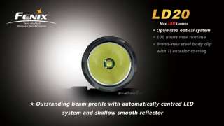 New Fenix LD20 R5 Cree LED 180 Lumens Waterproof Flashlight   Fenix 