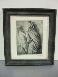 New York Listed Artist Frederic Taubes Etching Print  