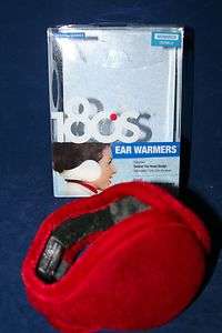NEW 180s Women Ear Muffs Warmers MONARCH CHENILLE RED  