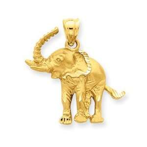  14k Elephant Pendant   Measures 24.7x23.2mm   JewelryWeb Jewelry