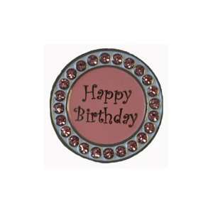   NAVIKA Ball Marker and Hat Clip   Happy Birthday Pink 