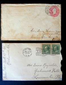 VIRGINIA POSTAL HISTORY 1860s  1918 COLLECTION 17 COVERS WITH DPO 