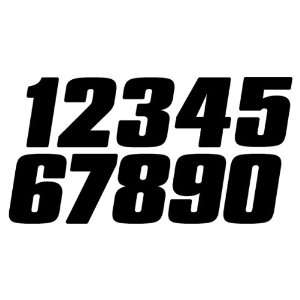   Digits Competition Stick On 7in. White Number   2 DD73W 2 Automotive