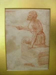 TWO 18th Century OLD MASTER Sanguine Drawings  