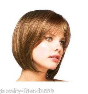 Cosplay Brown short hair party women full wig +gift  