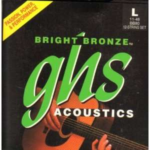   12 String Light Bright Bronze Acoustic Guitar Strings: Everything Else