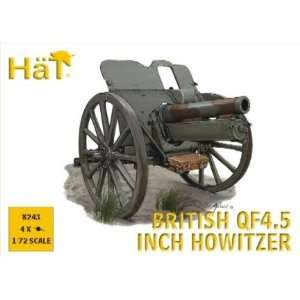 WWI British QF4.5 Inch Howitzer (4) 1/72 Hat Toys & Games