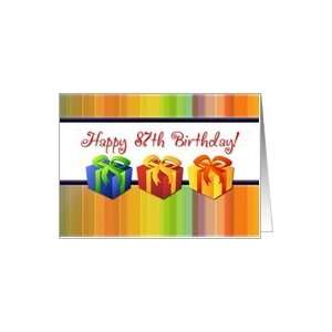  Happy 87th Birthday   Colorful Gifts Card Toys & Games