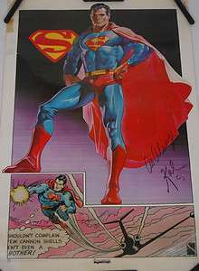 Vintage 1977 D.C. Comics SUPERMAN Autographed Poster!!! ORIGINAL 