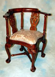 Classic Mahogany Sword Corner Chair  