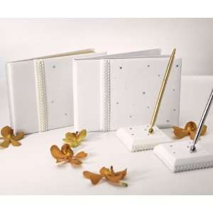  Scattered Pearls and Crystals Pen and Stand Set 