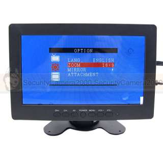 3CH Video 1CH Audio Input 7 inch TFT LCD Color Monitor for Security 