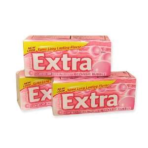 Wrigley Extra   Bubble Gum , Plen T Pak, 15 stick gum, 12 count 