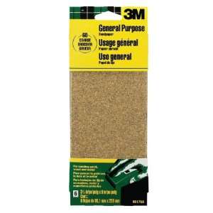 3M 9017 General Purpose Sandpaper Sheets, 3 2/3 Inch by 9 Inch, Coarse 