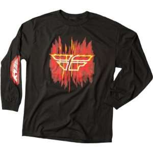  Fly Racing T Shirts Bluree Long Sleeve Tee Black/Red XXL 