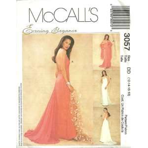 Misses Lined Dress And Wrap McCalls Evening Elegance Sewing Pattern 