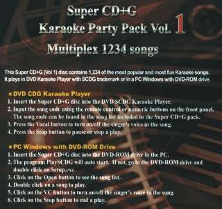 NuTech Party Pack #1 Super SCDG Karaoke1200+ Songs NEW!