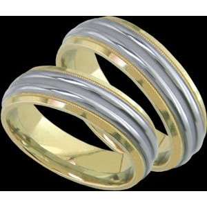    Tical   size 11.00 Gold & Titanium Wedding Band Set Jewelry