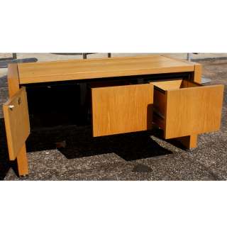 4ft Mid Century Knoll Bill Stephens Oak Credenza  