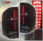 2007 2011 CHEVY SILVERADO 1500 RED LED SMOKED LENS TAIL LIGHTS REAR 