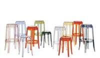 KARTELL CHARLES GHOST 2 sgabelli H75 alto design Philippe Starck NEW 