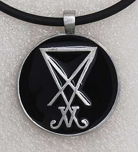 Sigil of Lucifer Seal of Satan Pewter Pendant/Necklace  