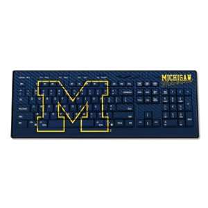  Michigan Wolverines Wired USB Keyboard Electronics