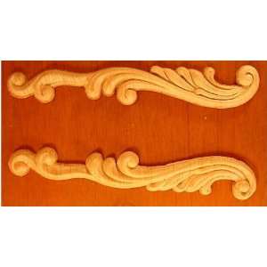  EMBOSSED WOOD APPLIQUE / ONLAY # 766 1 3/8 X 7 7/8 EACH 