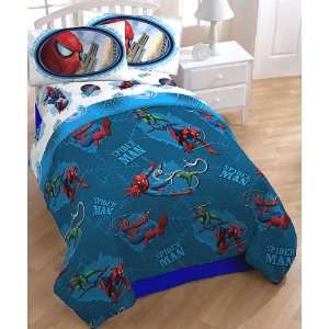  Spiderman Wonder Web Twin Comforter and Sheets