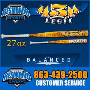 2013 Worth 454 Legit Balanced 27oz New USSSA Approved Slowpitch 