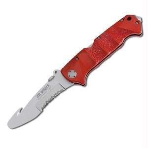  Jim Wagner Rescue Knife, Red FRN Handle, ComboEdge: Sports 