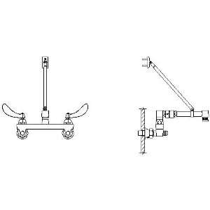  Delta Commercial 28C2314 28T Two Handle 8 Wall Mount Service Sink 