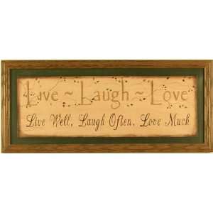  Live Well Laugh Often Love Much Sign Print Picture: Home 