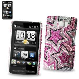   HTC HD2 T8585 T Mobile   Pink star pattern: Cell Phones & Accessories