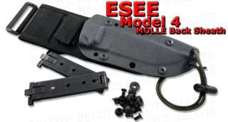 ESEE Model 4 Black Kydex MOLLE Back SHEATH ONLY 21SS  