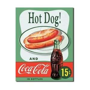  Hot Dog and Coca Cola Tin Sign