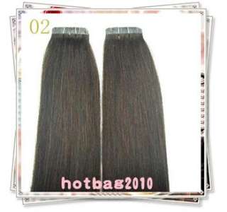 Remy Tape Hair Extension 1845cm,50g & 20 pieces 10 Color Availble 