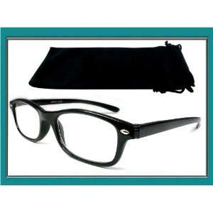 Reading Glasses BN 1 Reader Plastic Frame Spring Hinge FREE Pouch 2.25