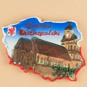  Poland Map Magnet   Gorzow Wlkp, St. Marys Cathedral 