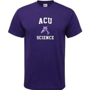  Abilene Christian Wildcats Purple Science Arch T Shirt 