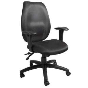    Boss Black High Back Task Chair W/ Seat Slider: Office Products