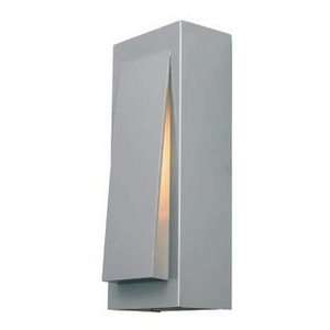    One Light Outdoor Small Wall Sconce, Silver Finish with Opal Glass