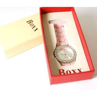 BOXX Pink Enamel Nurses/Beauticians Fob Watch  