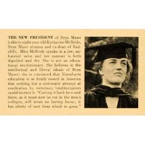  1943 Print President Bryn Mawr College Katharine McBride 