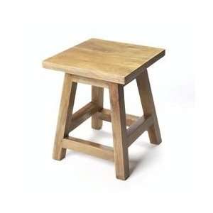  Handcrafted Acacia Stool/Side Table