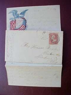CIVIL WAR: 2 SOLDIERS LETTERS, ONE ILLUSTRATED + COVERS  