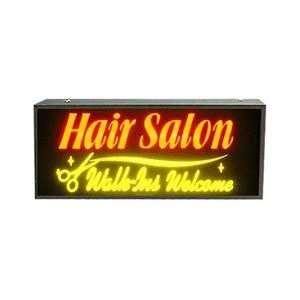 Hair Salon Walk Ins Welcome Simulated Neon Sign 16 x 39